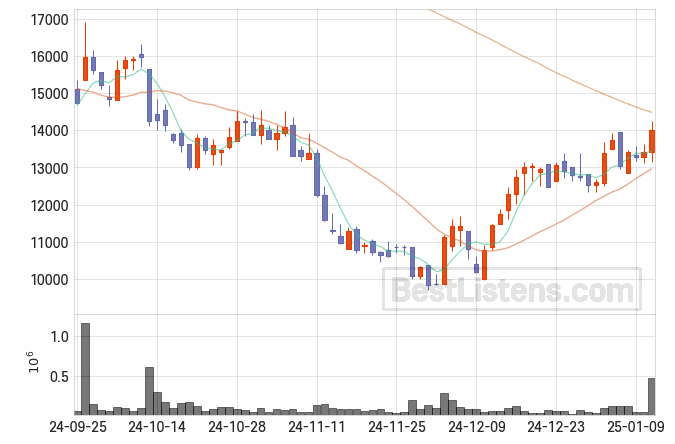 [110990] 디아이티 주가 전망 자료 : 일봉 차트 2025.01.13