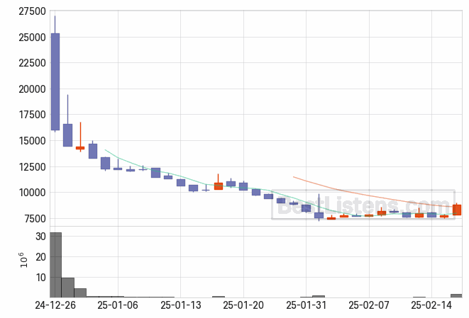 [387570] 파인메딕스 주가 전망 자료 : 일봉 차트 2025.02.18