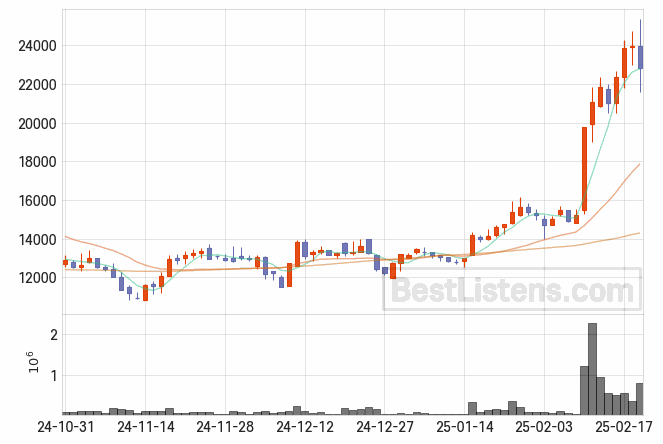 [419530] SAMG엔터 주가 전망 자료 : 일봉 차트 2025.02.19