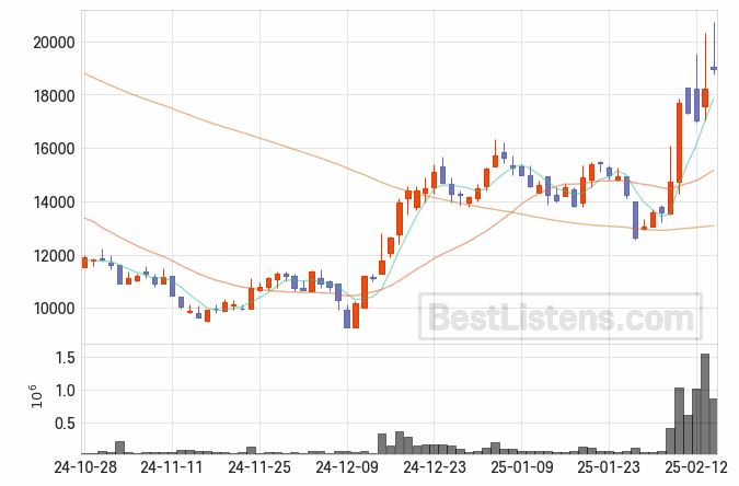 [452430] 사피엔반도체 주가 전망 자료 : 일봉 차트 2025.02.14